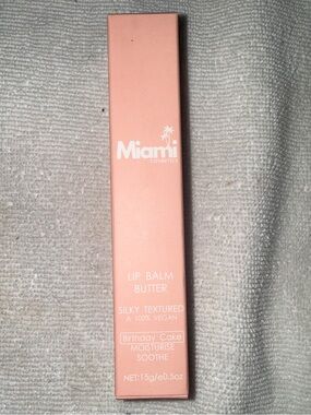 Shimmery Nude Lip Balm Butter Birthday Cake Lippy Miami Cosmetics